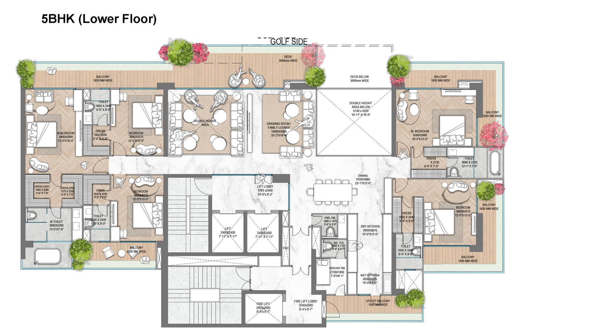 3 BHK Floor Plan